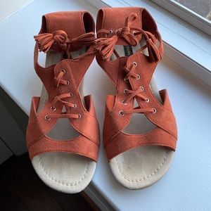 Bhava pumpkin orange brown sandals